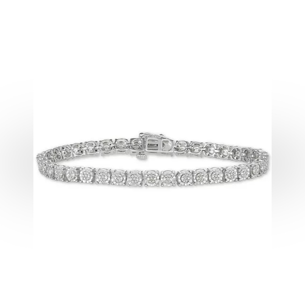 Diamond Tennis Bracelet 1/4 ct Sterling Silver